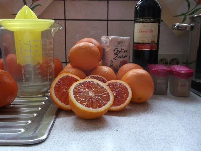 Blutorangen-Marmelade mit Rotwein,Zimt und Nelken - Rezept - Bild Nr. 2