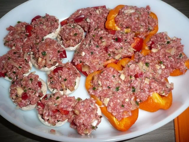 Gefüllte  Champignons & Paprika - Rezept - Bild Nr. 3