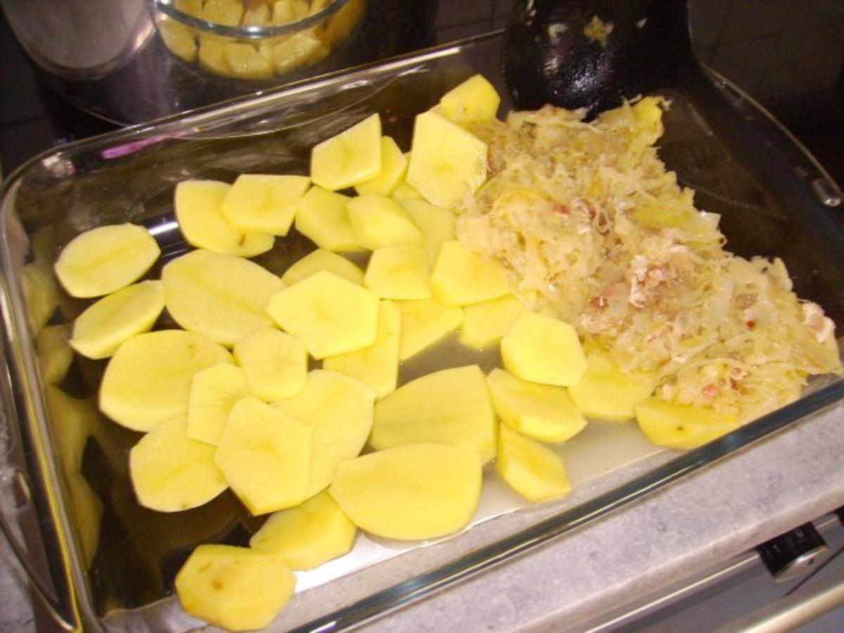 Zwiebel Speck Sauerkraut Kartoffel Gratin - Rezept - Bild Nr. 3