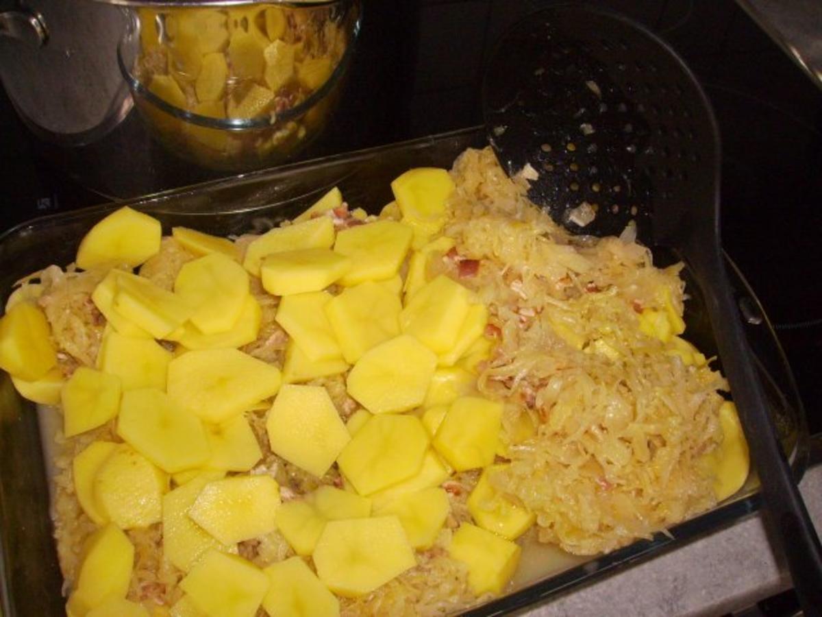Zwiebel Speck Sauerkraut Kartoffel Gratin - Rezept - Bild Nr. 4