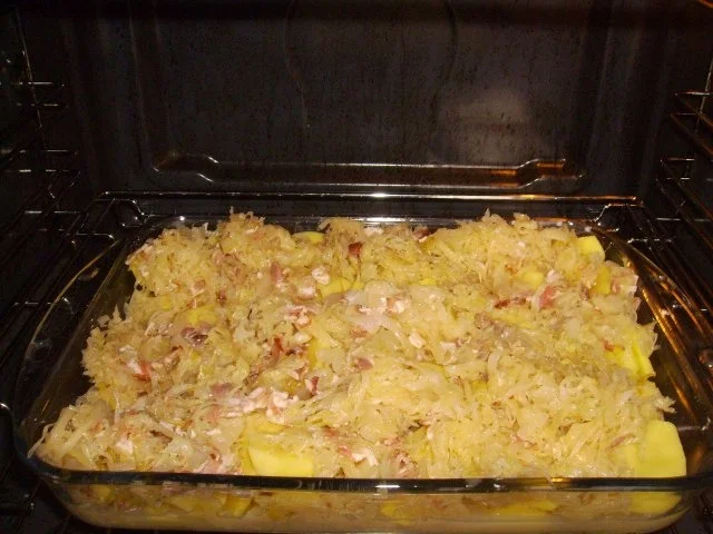Zwiebel Speck Sauerkraut Kartoffel Gratin - Rezept - Bild Nr. 5