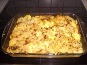 Zwiebel Speck Sauerkraut Kartoffel Gratin - Rezept