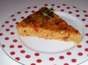 Würziges Ofen-Kartoffel-Omelett mit Pecorino und getrockneten Tomaten - Rezept