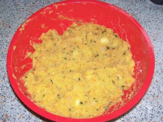 Rezept: Beilagen/Hauptgericht: Kartoffel-Apfel-Plätzchen mit Aprikosen-Schmand-Dip Bild Nr. 3 Beilagen/Hauptgericht: Kartoffel-Apfel-Plätzchen mit Aprikosen-Schmand-Dip - Rezept - Bild Nr. 3