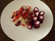 Rote Bete-Röllchen mit Meerrettichfüllung - Rezept