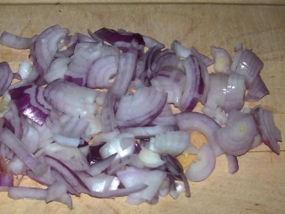 Vorspeise/Snack: Kleine Zwiebelfladen mit Paprika und Chorizo - Rezept - Bild Nr. 2