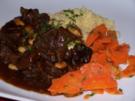 Marokkanischer Lammgulasch mit Möhrensalat - Rezept