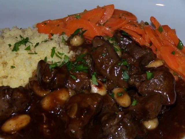 Marokkanischer Lammgulasch mit Möhrensalat - Rezept - Bild Nr. 2