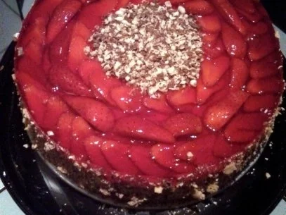 Rezept: Strawberry Cheesecake / Kuchen mit Käsefüllung und Erbeeren Bild Nr. 2 Strawberry Cheesecake / Kuchen mit Käsefüllung und Erbeeren - Rezept - Bild Nr. 2