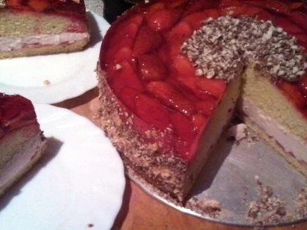 Rezept: Strawberry Cheesecake / Kuchen mit Käsefüllung und Erbeeren Strawberry Cheesecake / Kuchen mit Käsefüllung und Erbeeren - Rezept