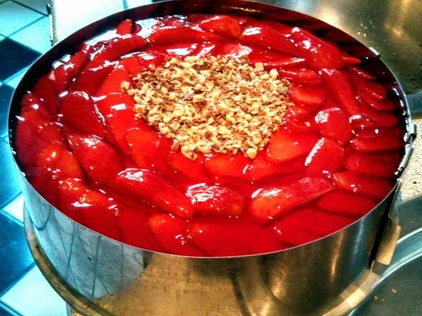 Rezept: Strawberry Cheesecake / Kuchen mit Käsefüllung und Erbeeren Bild Nr. 3 Strawberry Cheesecake / Kuchen mit Käsefüllung und Erbeeren - Rezept - Bild Nr. 3