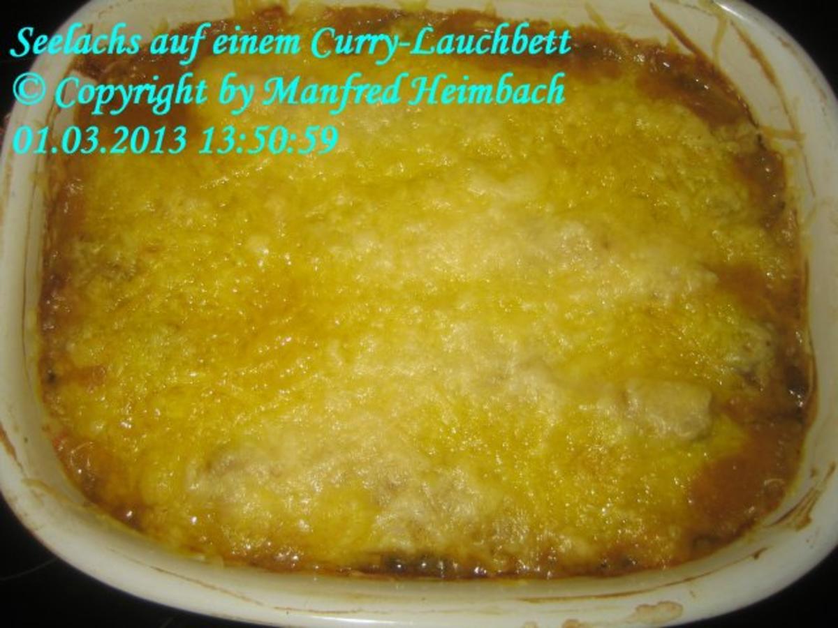 Fisch – Seelachs auf einem Curry-Lauchbett - Rezept - Bild Nr. 2