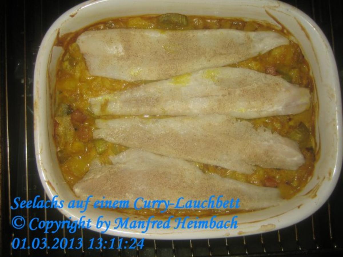 Fisch – Seelachs auf einem Curry-Lauchbett - Rezept - Bild Nr. 5