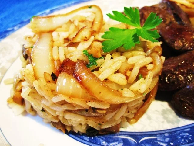 Pilzreis mit viel Zwiebeln ... - Rezept - Bild Nr. 9