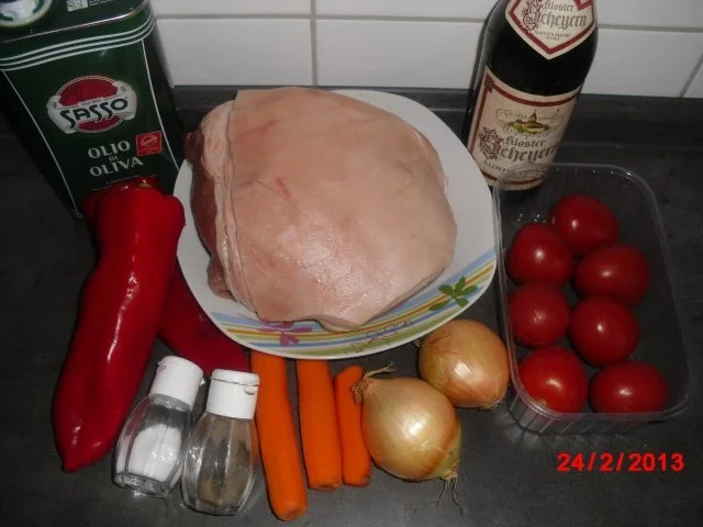 Schweinekrusten-Braten mit Wirsing und Kartoffeln, - Rezept - Bild Nr. 3