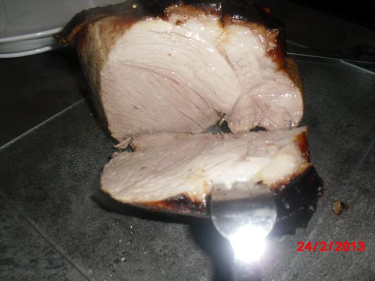 Schweinekrusten-Braten mit Wirsing und Kartoffeln, - Rezept - Bild Nr. 9