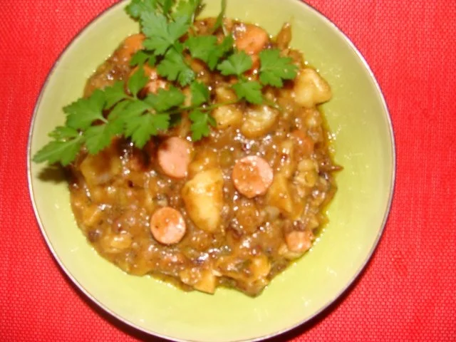 Altbayerisches Erdäpfelgmies aus übriggebliebenen Kartoffelsalat ohne Majo. - Rezept