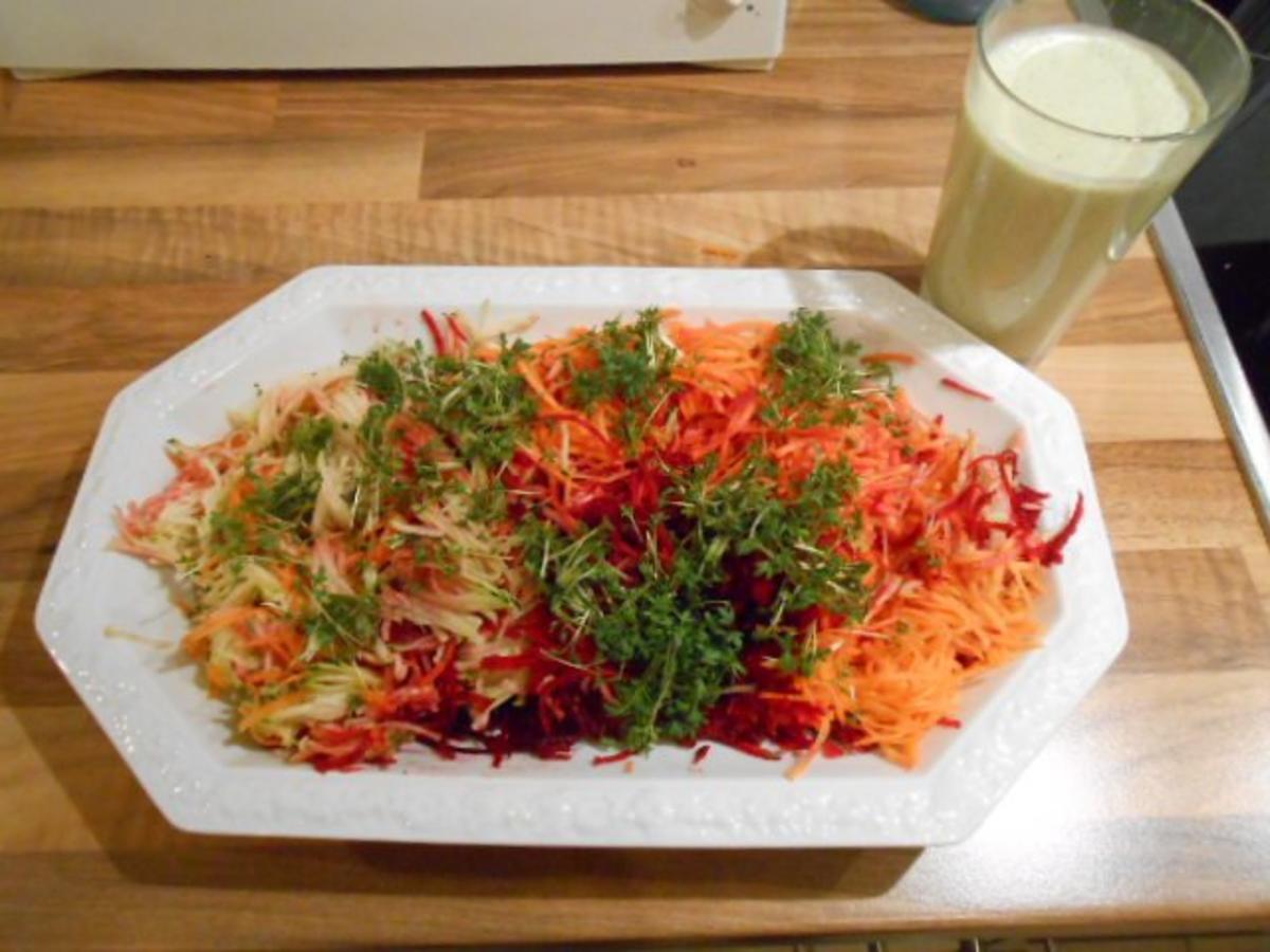 Regenbogensalat mit Joghurtdressing - Rezept