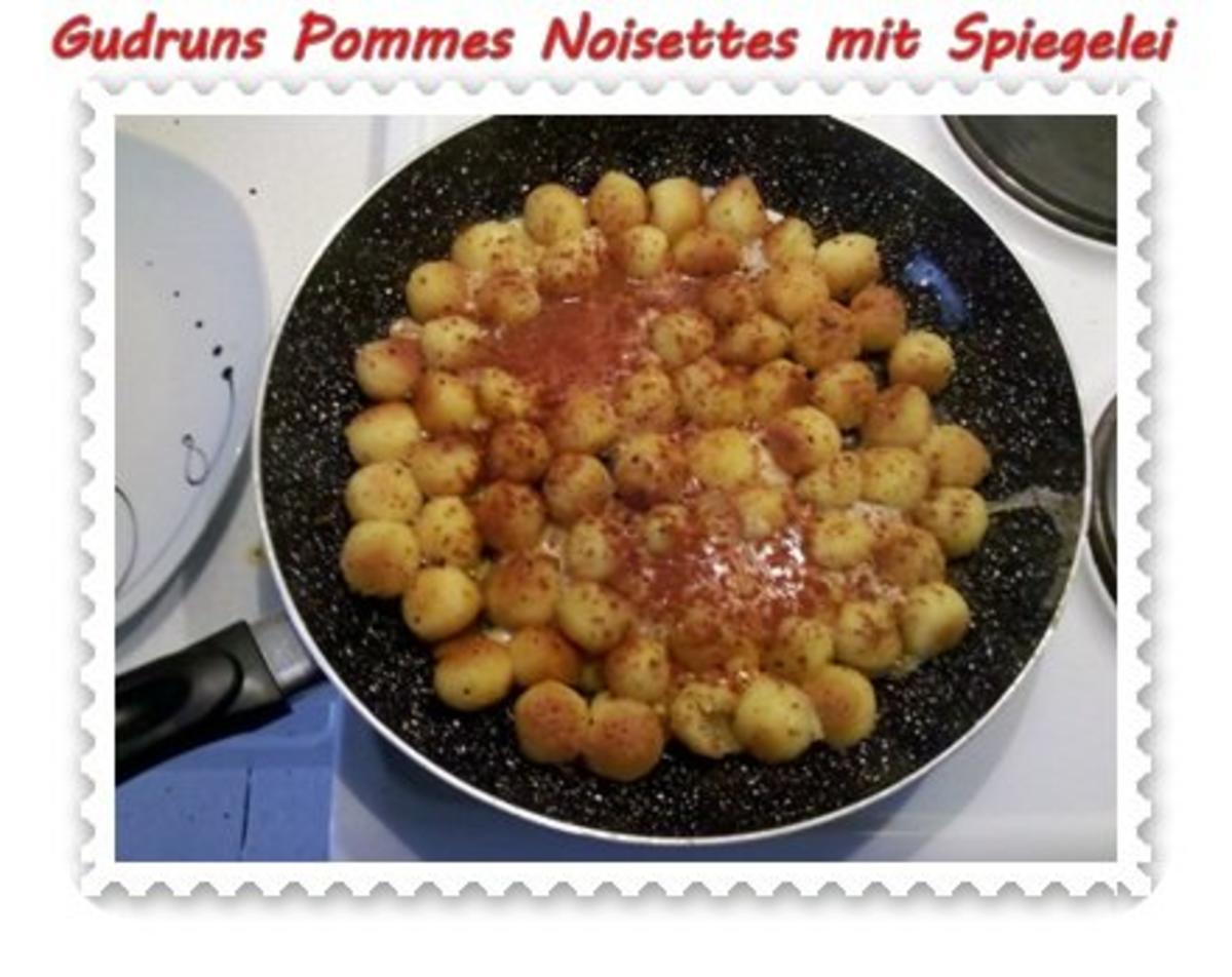 Kartoffeln: Pommes Noisettes mit Spiegelei und Bergkäse - Rezept - Bild Nr. 5