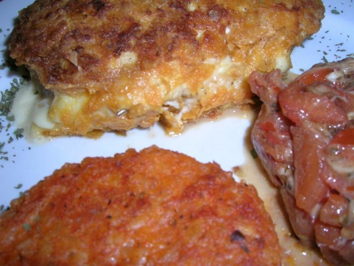 Hähnchenbrust Cordon-Bleu - meine Art - mit Reisrösti und Tomatenragout - Rezept - Bild Nr. 6