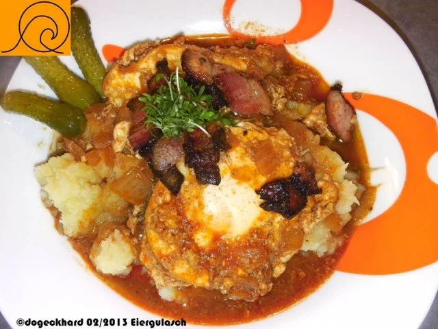 Rezept: 1Topfgericht: Ungarisches Eiergulasch, Tojáspörkölt 1Topfgericht: Ungarisches Eiergulasch, Tojáspörkölt - Rezept