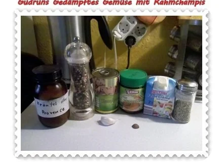 Vegetarisch: Gedämpftes Gemüse mit Rahmchampignons - Rezept - Bild Nr. 3