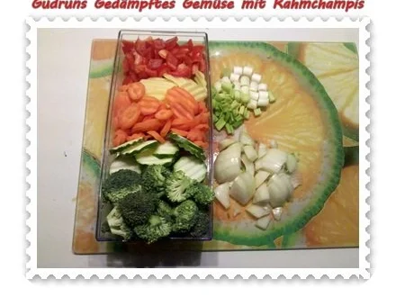 Vegetarisch: Gedämpftes Gemüse mit Rahmchampignons - Rezept - Bild Nr. 4