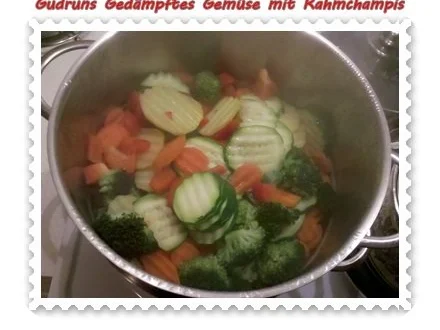 Vegetarisch: Gedämpftes Gemüse mit Rahmchampignons - Rezept - Bild Nr. 6