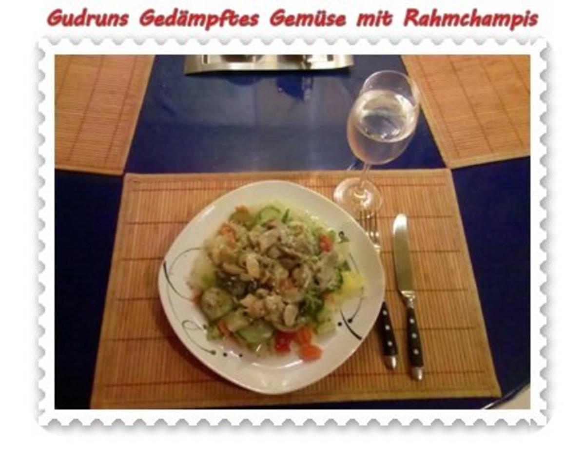 Vegetarisch: Gedämpftes Gemüse mit Rahmchampignons - Rezept - Bild Nr. 7