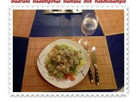 Vegetarisch: Gedämpftes Gemüse mit Rahmchampignons - Rezept - Bild Nr. 7