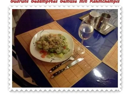 Vegetarisch: Gedämpftes Gemüse mit Rahmchampignons - Rezept - Bild Nr. 8