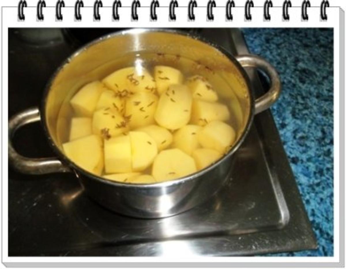 Frikadelle mit Kartoffel-Erbsen Türmchen - Rezept - Bild Nr. 10
