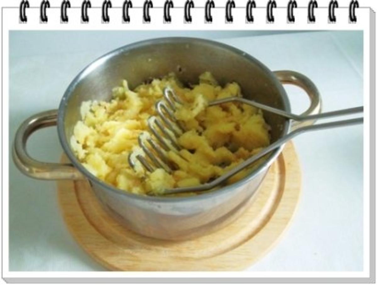 Frikadelle mit Kartoffel-Erbsen Türmchen - Rezept - Bild Nr. 11