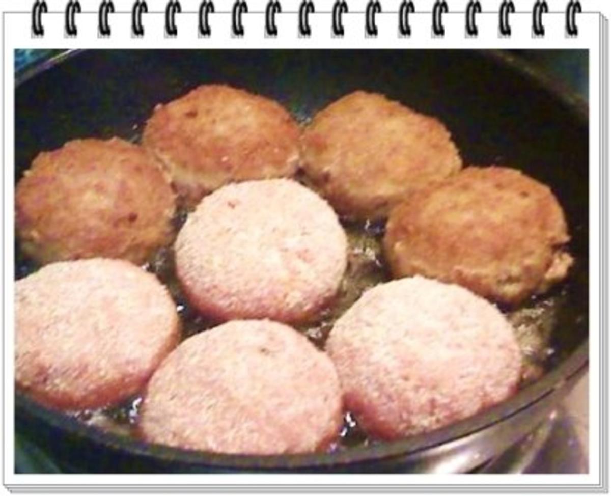 Frikadelle mit Kartoffel-Erbsen Türmchen - Rezept - Bild Nr. 8