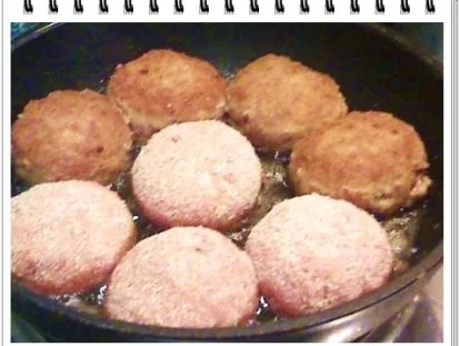 Frikadelle mit Kartoffel-Erbsen Türmchen - Rezept - Bild Nr. 8