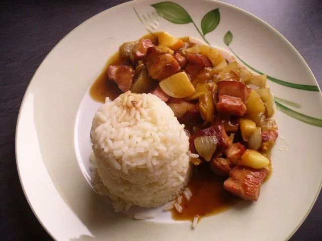 Kasseler Ragout an Reis - Rezept