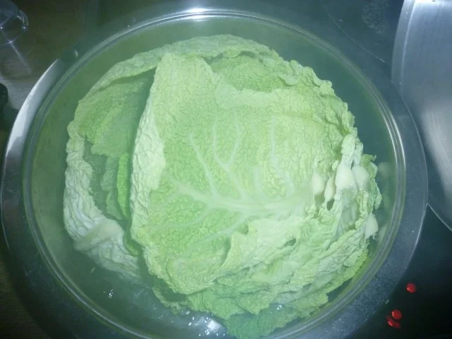 Wirsing gefüllt mit Porree und Pilzen - Rezept - Bild Nr. 2