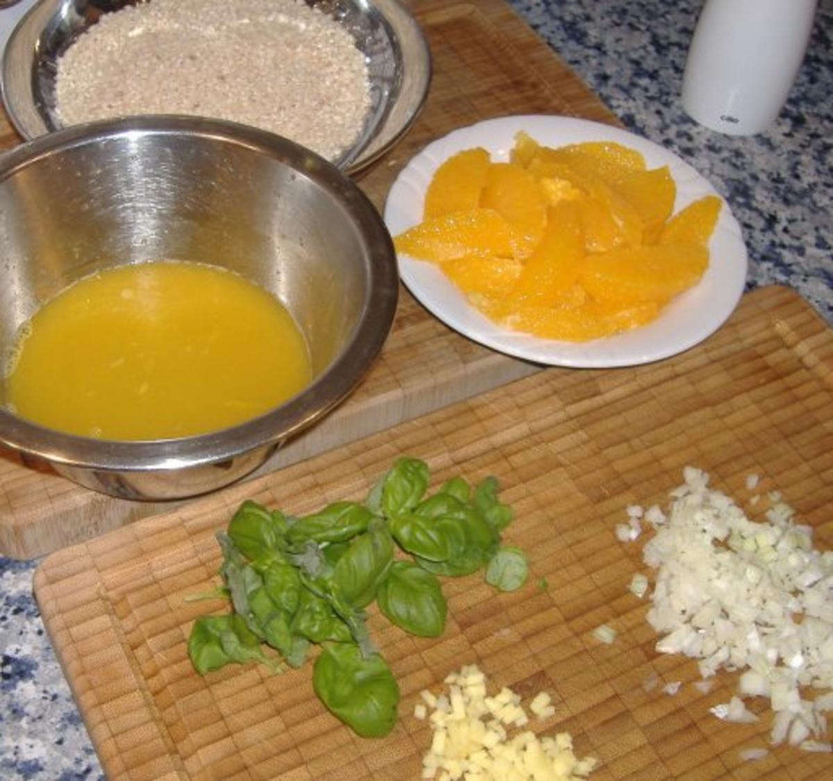 Orangenrisotto mit gebratenem Lachsfilet - Rezept - Bild Nr. 2