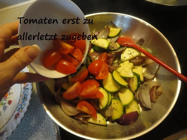 Lachs Forelle mit Brösel Kruste und Pfannen Gemüse - Rezept - Bild Nr. 8