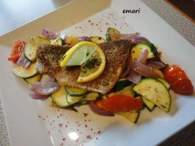 Lachs Forelle mit Brösel Kruste und Pfannen Gemüse - Rezept - Bild Nr. 15