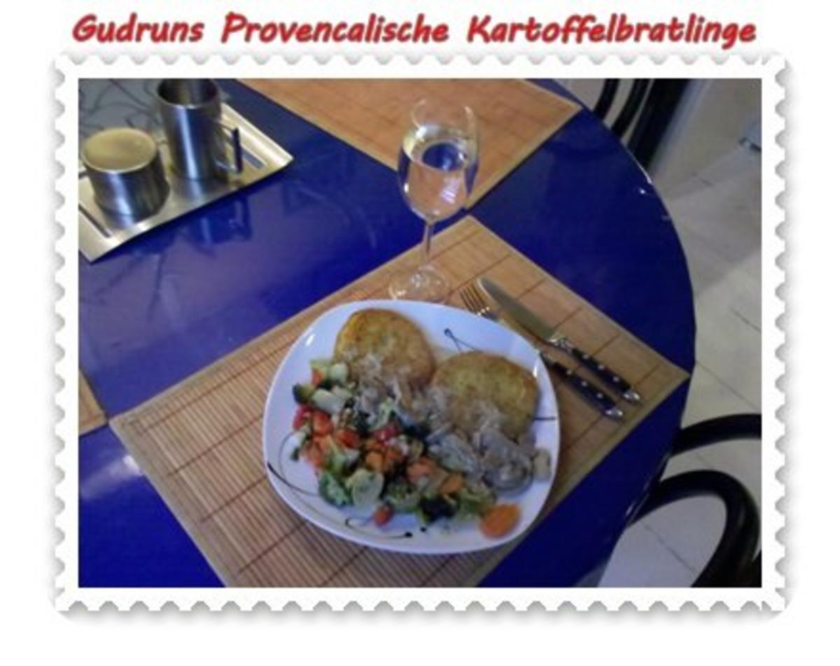 Vegetarisch: Provencalische Kartoffelbratlinge mit gedämpften Gemüse und Rahmchampis - Rezept - Bild Nr. 10