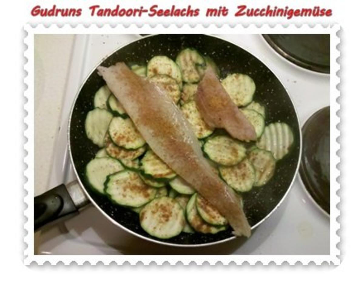 Fisch: Tandoori-Seelachs mit Zucchinigemüse und Kartoffelbratling - Rezept - Bild Nr. 5