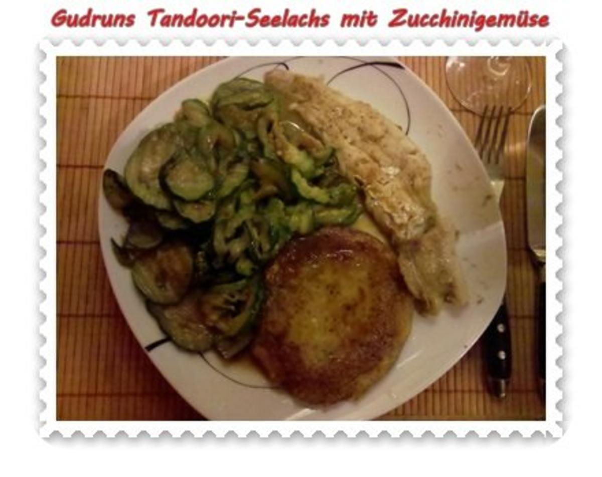Fisch: Tandoori-Seelachs mit Zucchinigemüse und Kartoffelbratling - Rezept - Bild Nr. 11