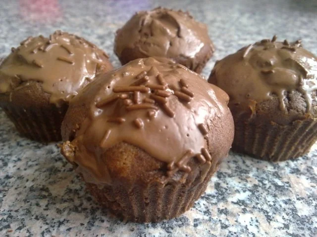 Schokomuffins mit Nougat - Rezept - Bild Nr. 2