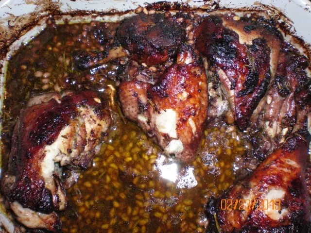 Geflügel: Hähnchen in Johannisbeergelee und Rotwein - Rezept - Bild Nr. 2