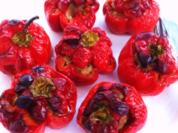 Paprika gefüllt und gefüllte Blätterteigtaschen - Rezept