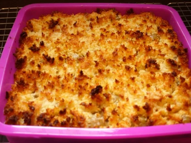 Rezept: Kleine Formen: Stachelbeer mit Kokoshaube Kleine Formen: Stachelbeer mit Kokoshaube - Rezept