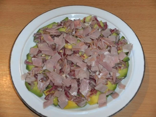 Salat: Avocadosalat mit Schinken - Rezept