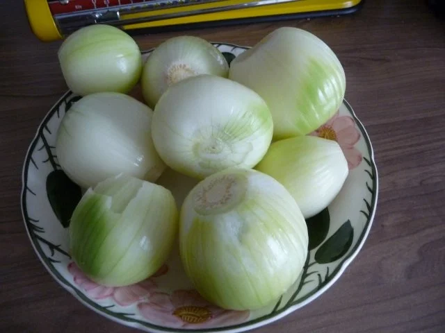 Schwein : Geräucherter Schweinehals (Kamm) mit reichlich Zwiebeln aus dem Wok - Rezept - Bild Nr. 4