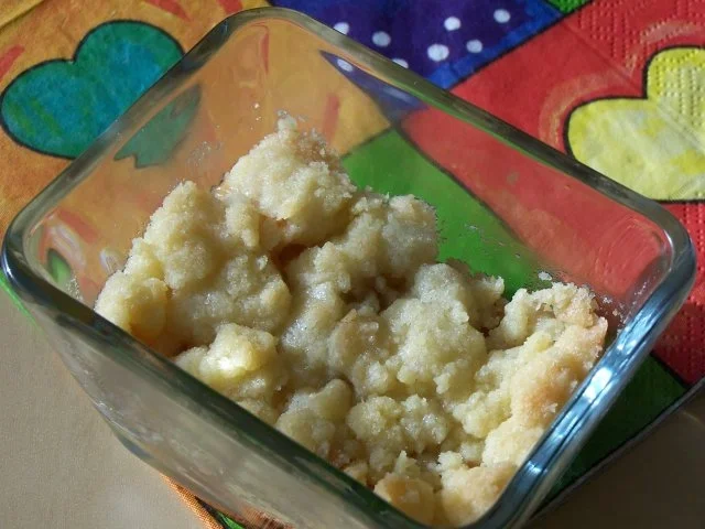 Apfelcrumble mit Vanillesoße - Rezept - Bild Nr. 5